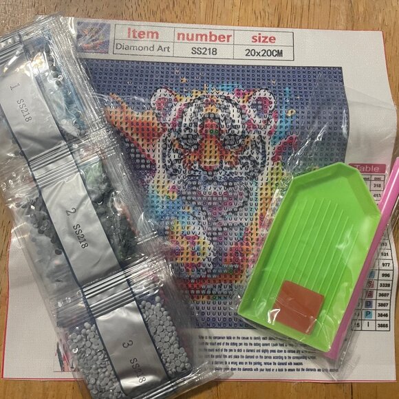 Rainbow Tiger Diamond Painting - Picture 1 of 3